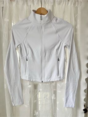 Athleta White Full-Zip Performance Jacket